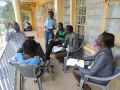 Researcher training enumerators on malaria and RVF KAP survey tool